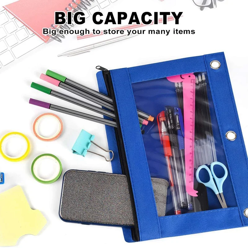 Pencil Pouches,Bulk Pencil Pouch for Storing School Supplies,Writing  Utensils,Cloth Zipper Pouches for 3 Ring Binders - AliExpress