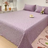 1 pc Cherry Bed Sheet for Spring High Quality Soft Fabric Sheets Flowers Flat Bed Sheet for Girls Kids Bedding (No Pillowcase) 2