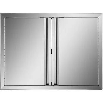 VEVOR Stainless Steel BBQ Cabinet Access Door W/ Recessed Handle for Indoor/Outdoor Kitchen BBQ Island Kitchen Sink Fireplace 1