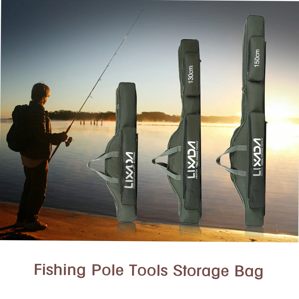 Fishing Bag Portable Foldable Fishing Rod Carrier Fish Pole Tools