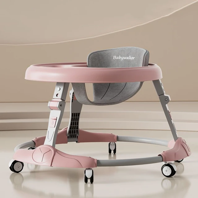 6-18 Months Regular Wheel Plate Style 7-speed Adjustable Music Multifunctional Anti Rollover Foldable Walker for Babies Aged 3