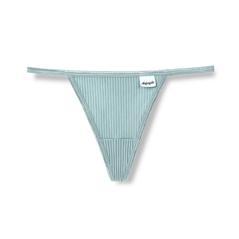 BANNIROU 3Pcs Cotton Thong For Women Solid Soft Underwear Low-Rise Panties For Ladies Lingerie Women's Intimates