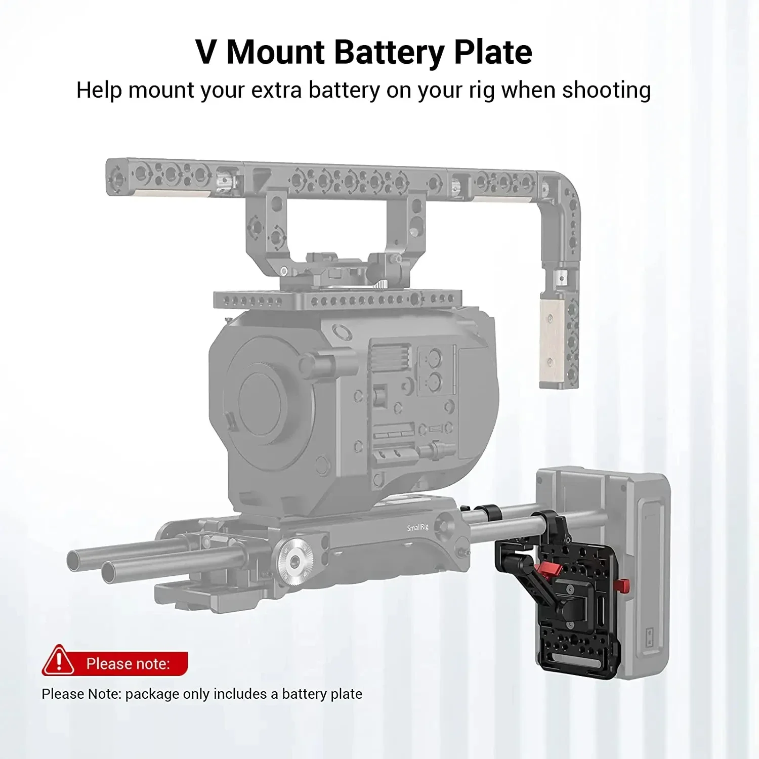 SmallRig V MOUNT Battery Plate with Adjustable Arm with 15MM Rod Clamp Standard