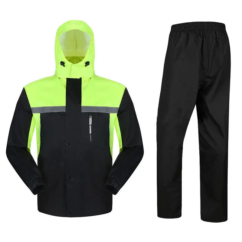 Fashion Thickened Split Rainwear Color Matching Sports Rainsuit Men's Waterproof Riding Motorcycle Raincoat raincoat poncho