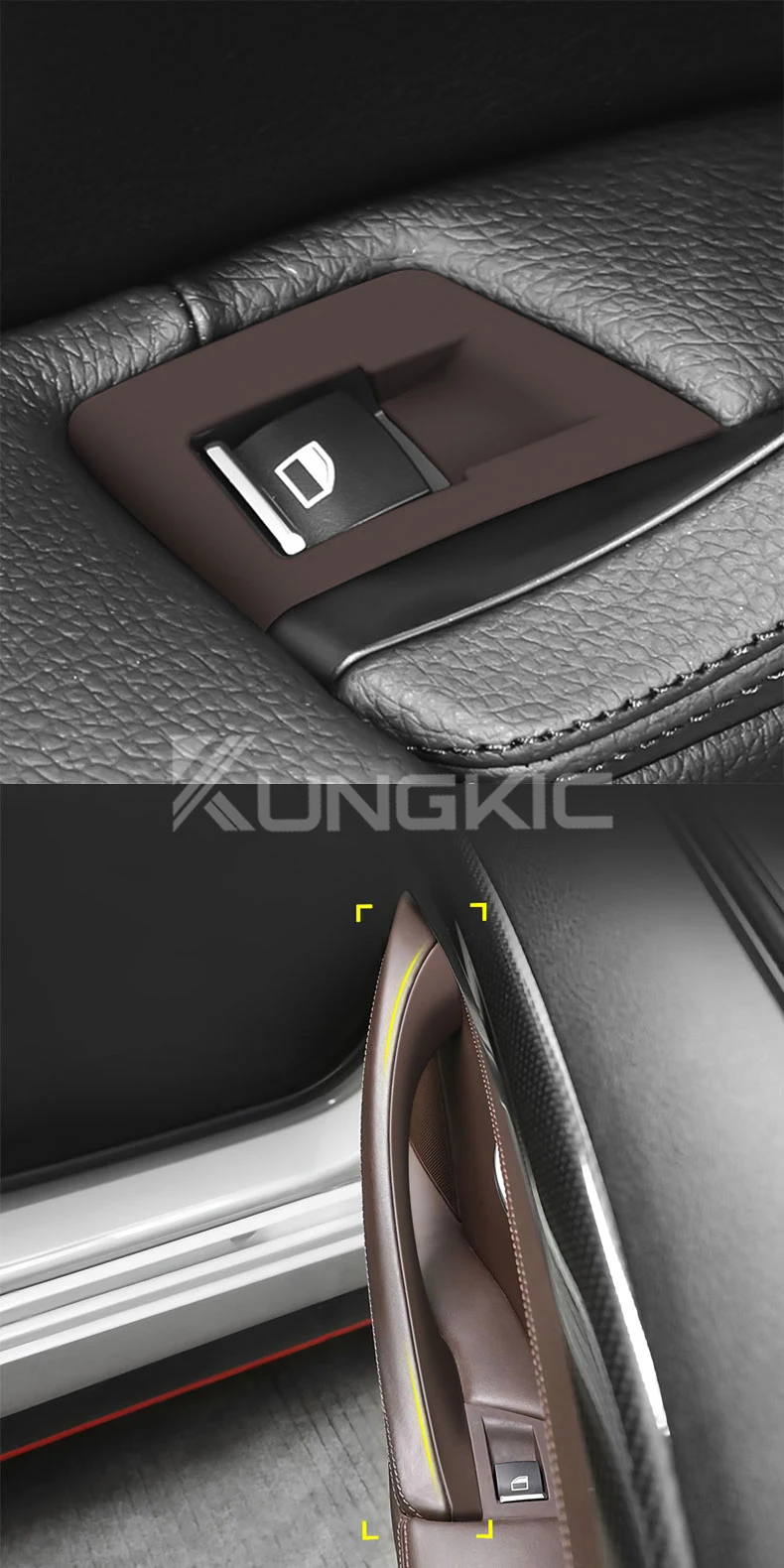 Für BMW 5er F10 F11 520i 520D 523i 525i 528i 530i 2010-17 Auto-Innentürgriffplatte Carbon-Faser ABS Dekorative Abdeckung – Detail 13