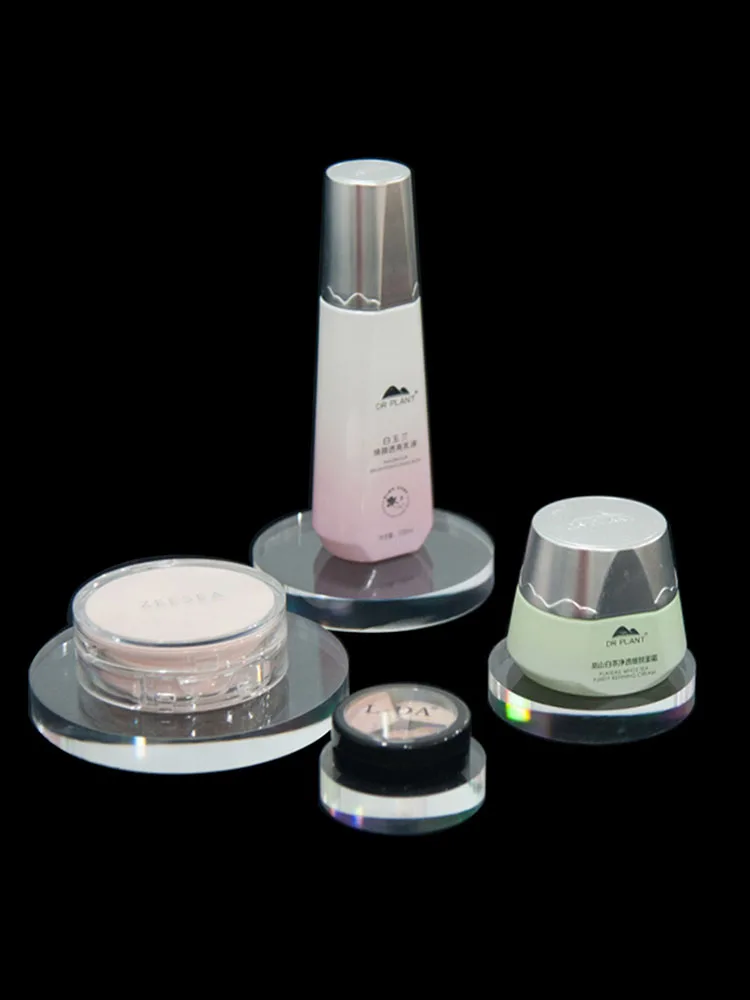 Customized Round Jewellery Tray Stand Acrylic Plate  Sheet Display Necklaces, Bracelets, Earrings, Rings and Cosmetics Holder