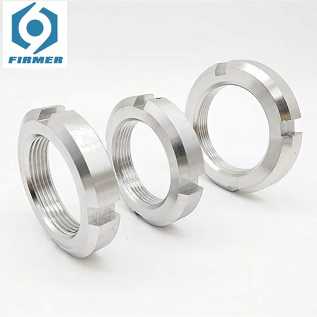 high-quality 304 stainless steel slotted round nut