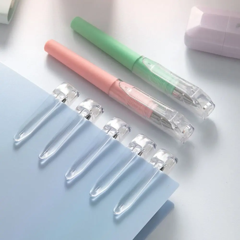 Einfacher Mini-Taschenkugelschreiber in Morandi-Farben, 0,5mm Spitze, Schwarze Tinte, Nachfüllbar, Unterschriftenstift für Schule und Büro – Detail 4