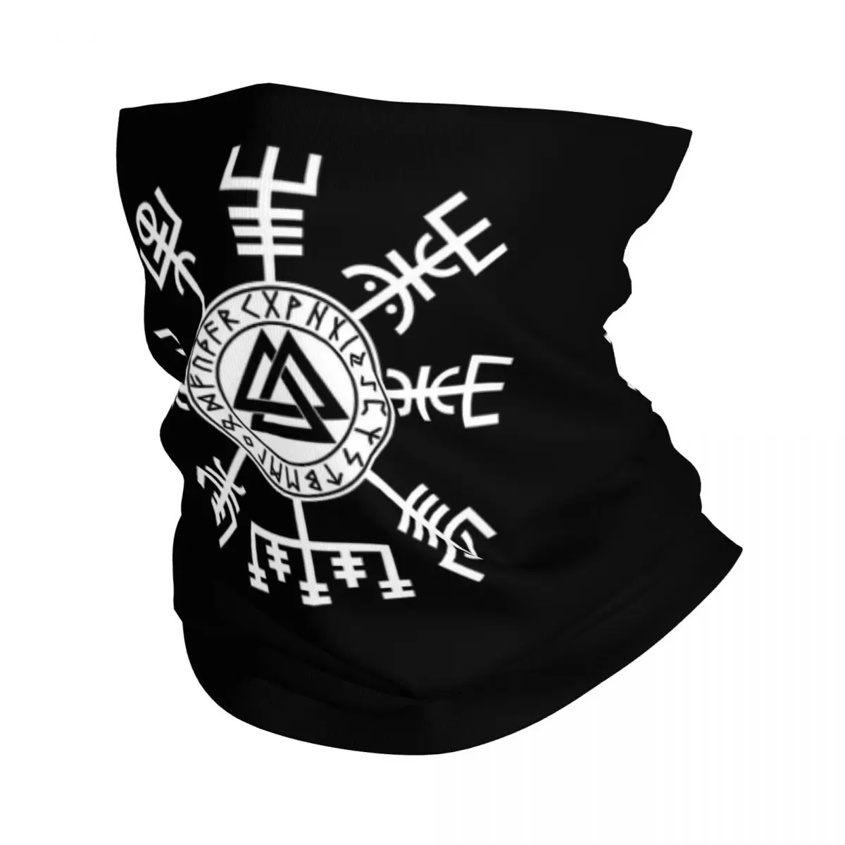 Bandana Neck Gaiter Viking Compass Vegvisir Valknut Symbol Runes Printed Outdoor Sports Unisex Winter