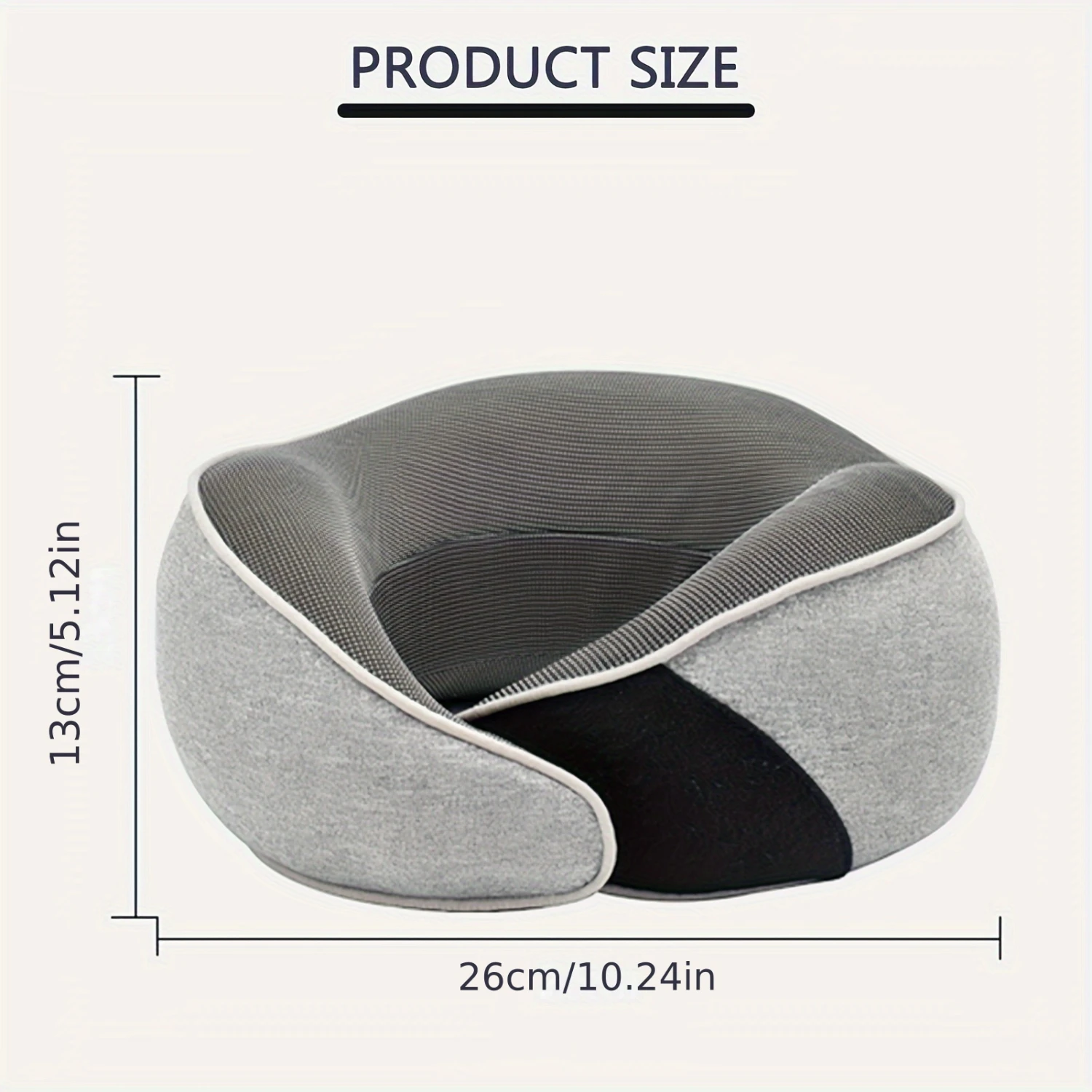 Memory Foam U-Shaped Travel Neck Pillow with 360-Degree Neck Support-Lightweight & Washable-Ergonomic Office/Car/Airplane Cu