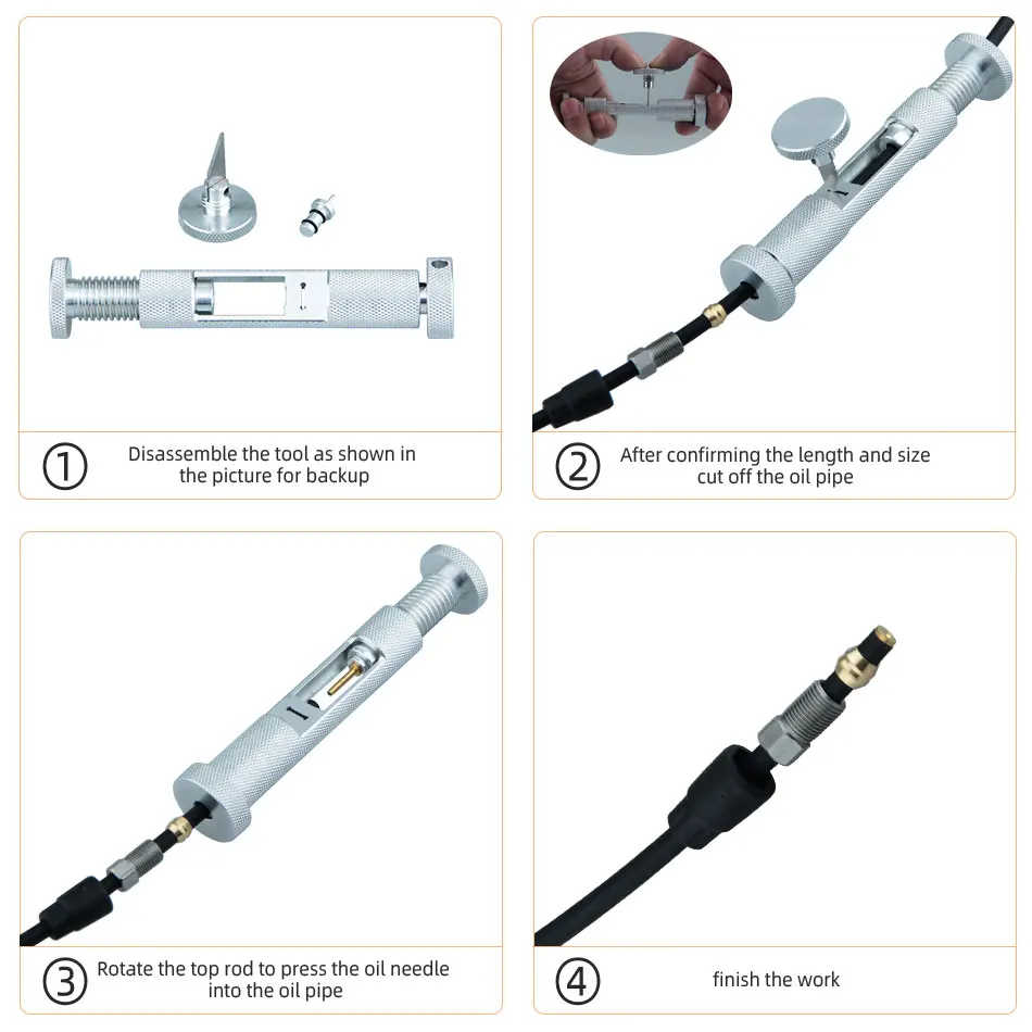 GOLDIX strumento di riparazione del freno idraulico ago di scarico dell'olio MTB multi tool kit di riparazione della bicicletta taglio del tubo dell'olio adatto per tubi dell'olio