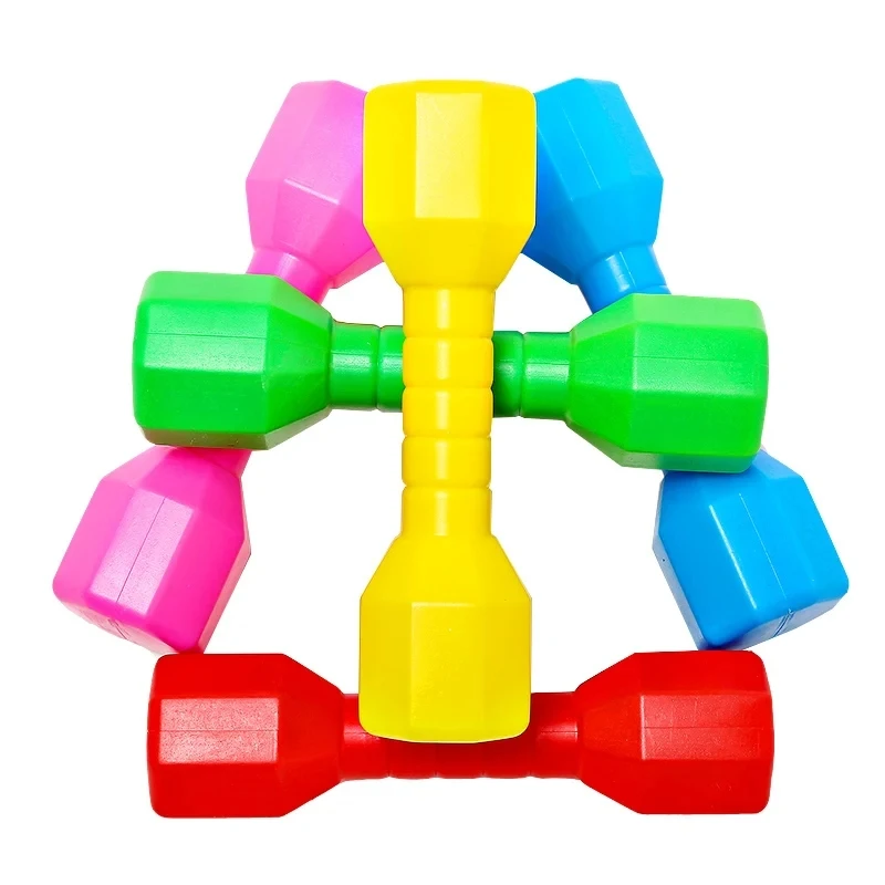 Children Dumbell Plastic Fitness Equipment Kids Training Performance Outdoor Dancing Tool Workout Exercise Colorful Toy adjustable dumbbell,dumbbell bars,water dumbbell bottle,dumbbell stand