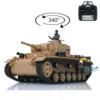 2.4G Heng Long 1/16 Scale RC Tank 7.0 Plastic German Panzer III H RTR Remote Control Tanks Model 3849 Cars Toys TH17363 1