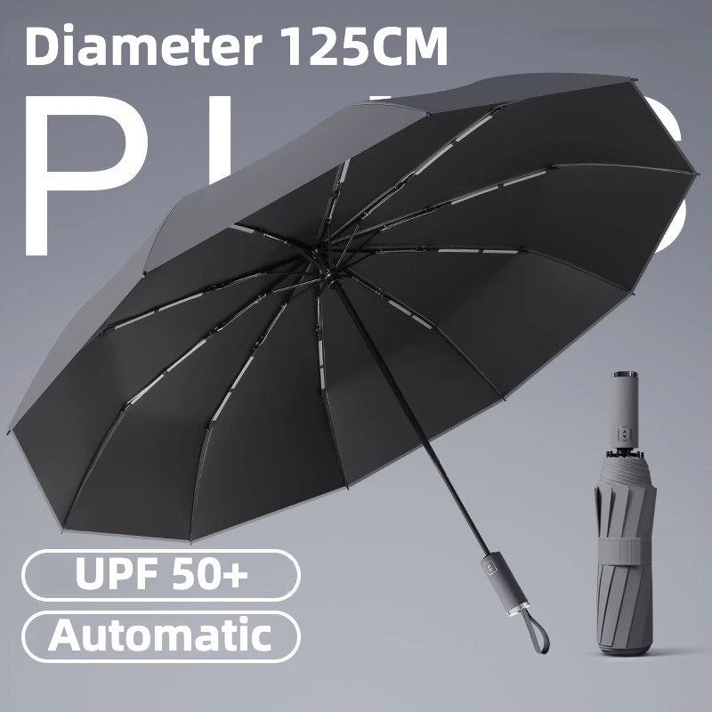 125CM Windproof Automatic Folding Umbrella Sun UV Protection UPF50+ for Man and Women folding umbrella automatic umbrella wind resistant umbrella sun umbrella windproof umbrella