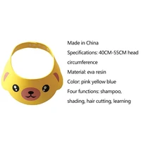 J15U Kids Bath Visor Hat Adjustable Baby Shower Cap Protect Shampoo Baby Care Toddler Hair Wash Shield for Children Infant
