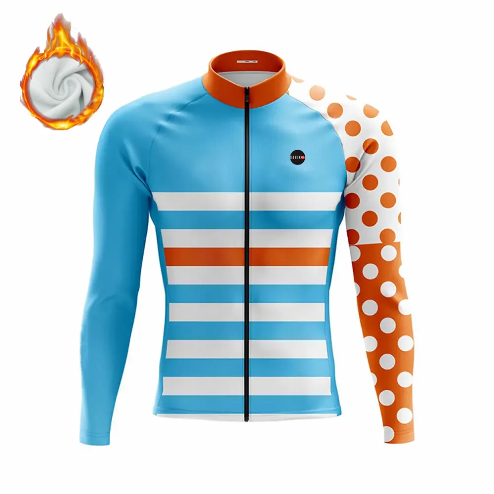Cycling Jersey Cycling Shirt Winter Cycling Men's Long Sleeve Jackets Thermal Fleece Bicycle Jersey Ciclismo Racing Jacket Roadbike Shirts