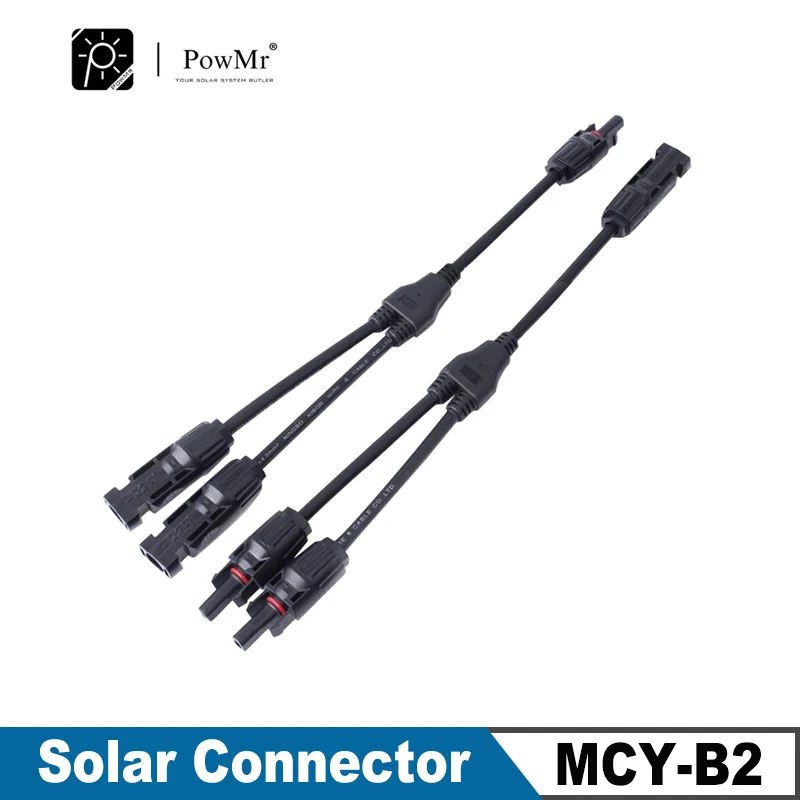 Conectores En Y Para Panel Solar PowMr: 2 Pares, Hembra, Cable Adaptador De 4mm Para Instalación