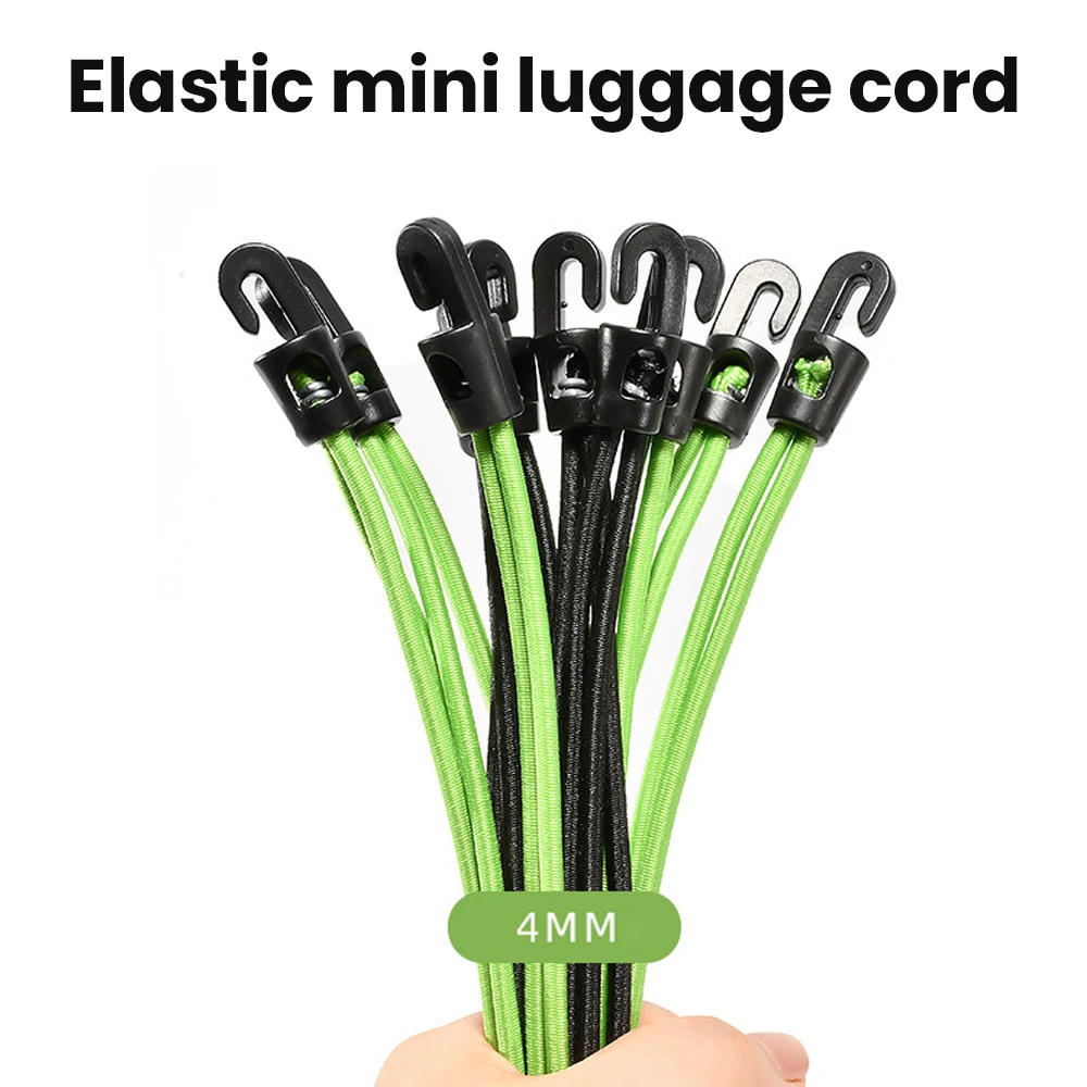 Elastic Mini Luggage Rope Multi functional 4-12mm Bicycle Motorcycle Latex Binding Luggage Elastic Rope Camping Car Tether