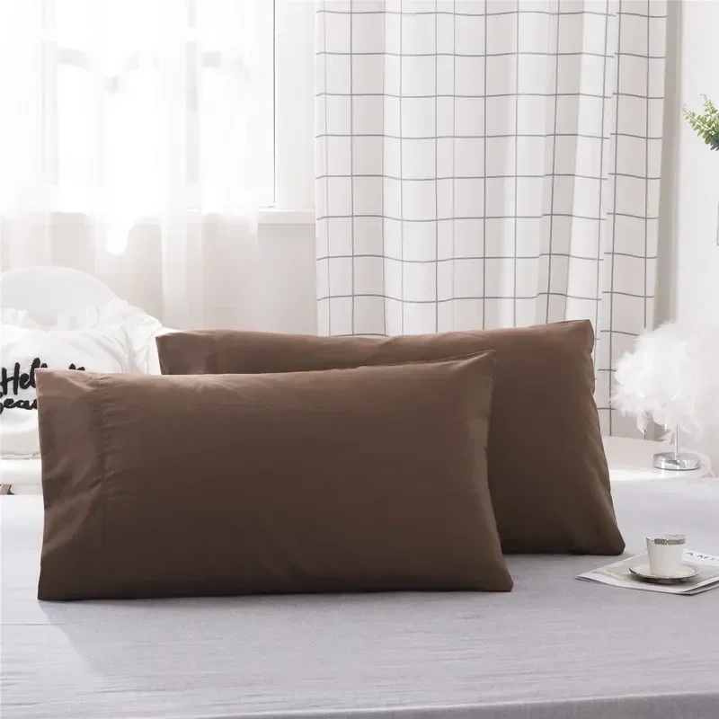 1-teiliger luxuriöser einfarbiger Kissenbezug, bequem weicher und hypoallergener Kissenbezug für den guten Nachtschlaf, Schwarz, Grau, Rosa – Detail 11
