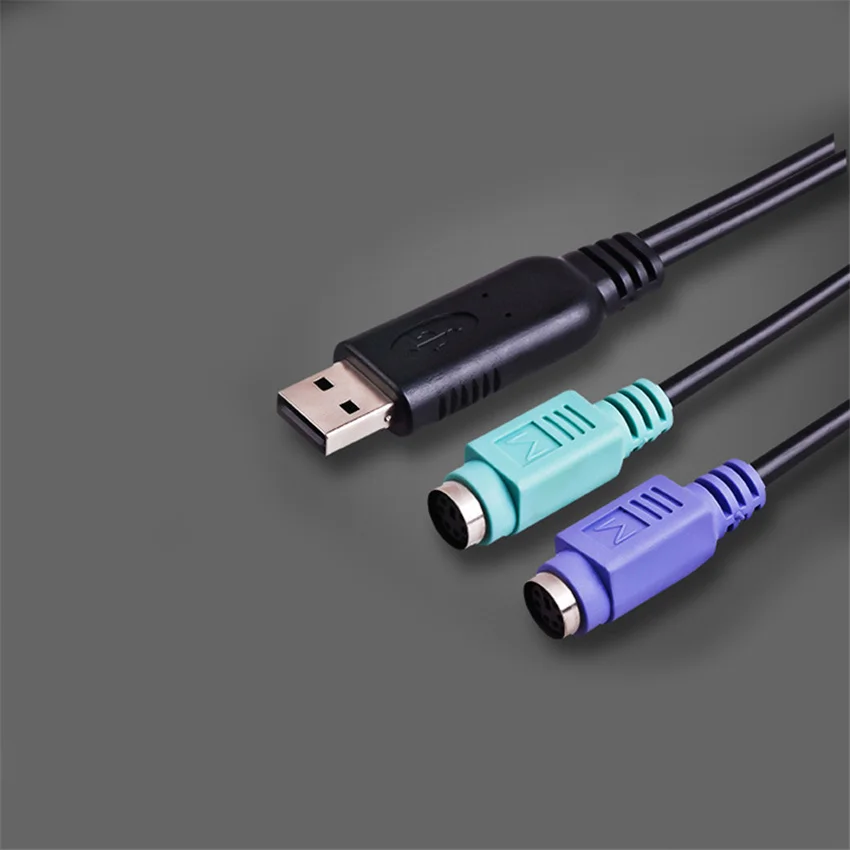 Фото Кабель-переходник PS2-USB, адаптер интерфейса клавиатуры мыши, Круглый адаптер порта для сканирующего устройства №2