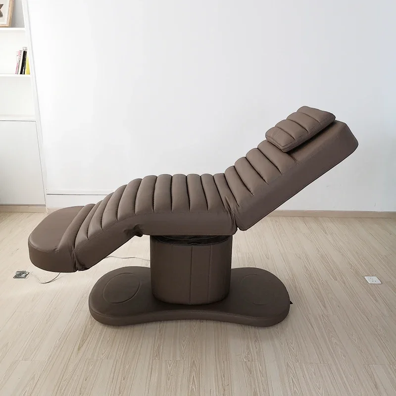 Hot selling chocolate leather brown massage table three motors electric beauty equipment cosmetic massage bed garden table brown 75x40x37 cm poly rattan