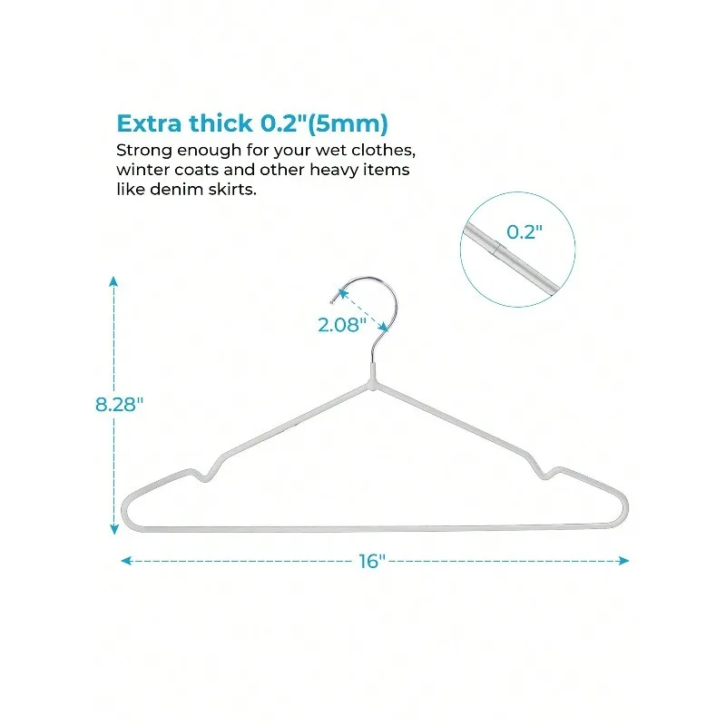 Non-Slip Felt Hangers - Extra Thick Velvet Coat with No-Snag Design, Space-Saving Closet Organizer for Delicate Clothing