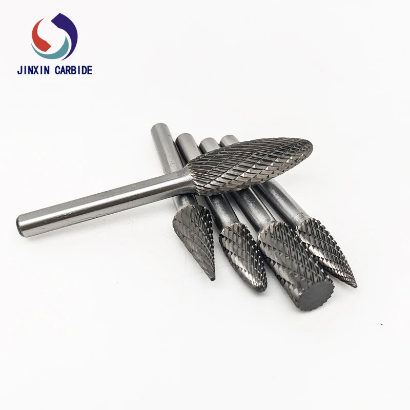 5PCS 6mm for 1 set Double Cut Solid Rotary Carbide Burr Set for Die Grinder Drill Metal