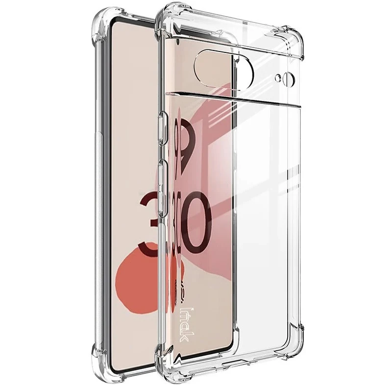 Coque en silicone transparente antichoc pour Google Pixel 9 8 7 6 Pro 6A 7A, Coque arrière Ultra fine et souple en TPU
