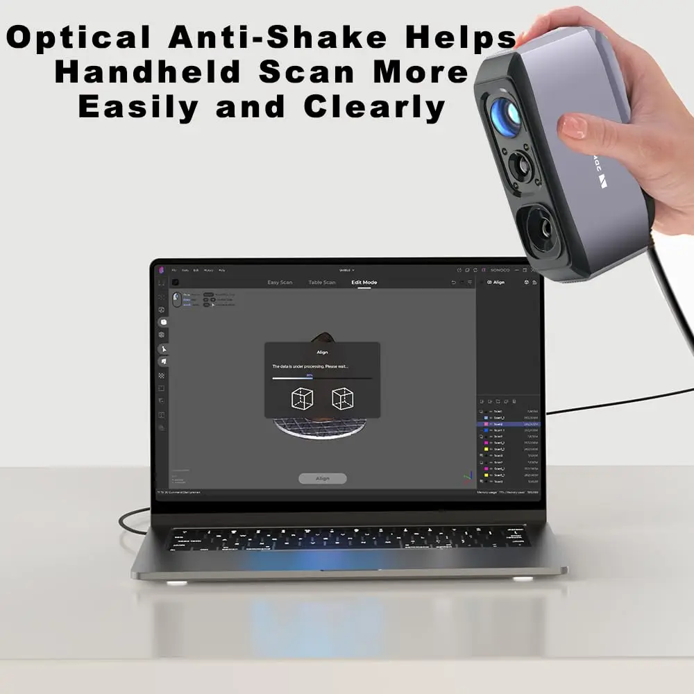 3D Scanner Moose Lite for 3D Printing Printer Accessories NIR Light & AI Visual Tracking Technology 0.05mm Accuracy