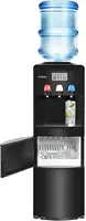 Built-in Ice Maker, Top Loading Water Cooler Dispenser for 3-5 Gallon Bottle with a Scoop, 3 Temps, Child Safety Lock, ETL Liste 1