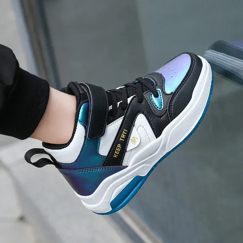 2025 Scarpe da ginnastica per bambini autunnali Scarpe da ragazzo Scarpe da skateboard alte per ragazze Scarpe da tennis sportive da passeggio per bambini Scarpe da bambino per bambini - immagine 4