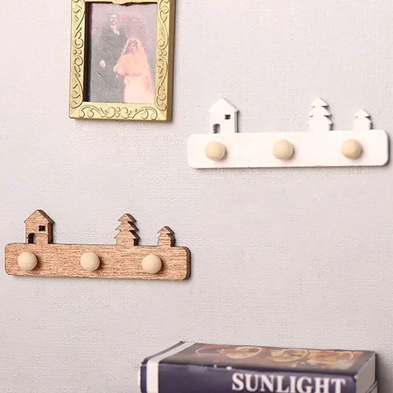 

1Pc Dollhouse Miniature Wall Shelf Storage Rack Hanging Rack Model Living Room Bathroom Home Decoration Accessories Toys