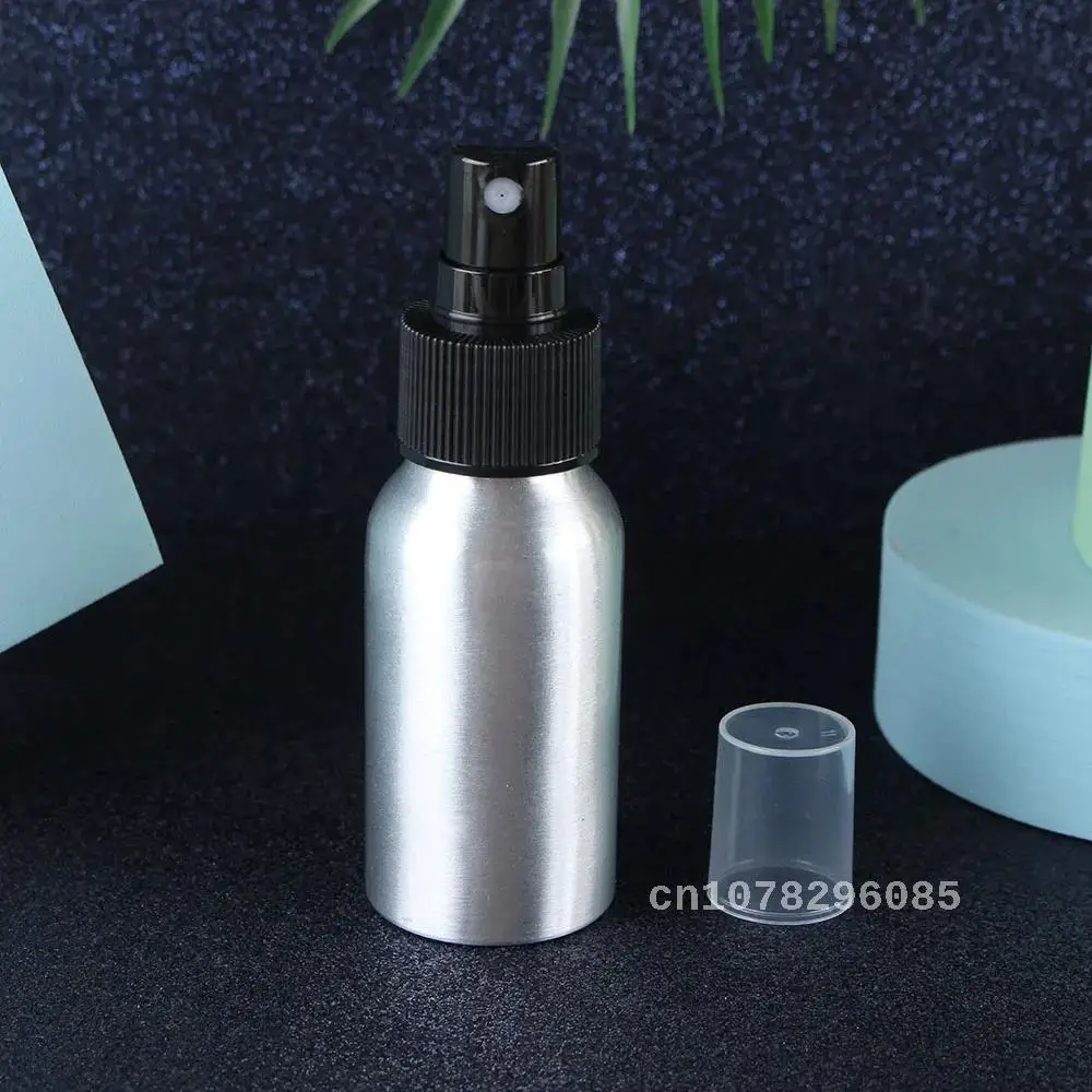 

Silver Aluminum Empty Container, Portable Refillable Spray Bottle, Travel Cosmetic Perfume Sprayer Atomizer