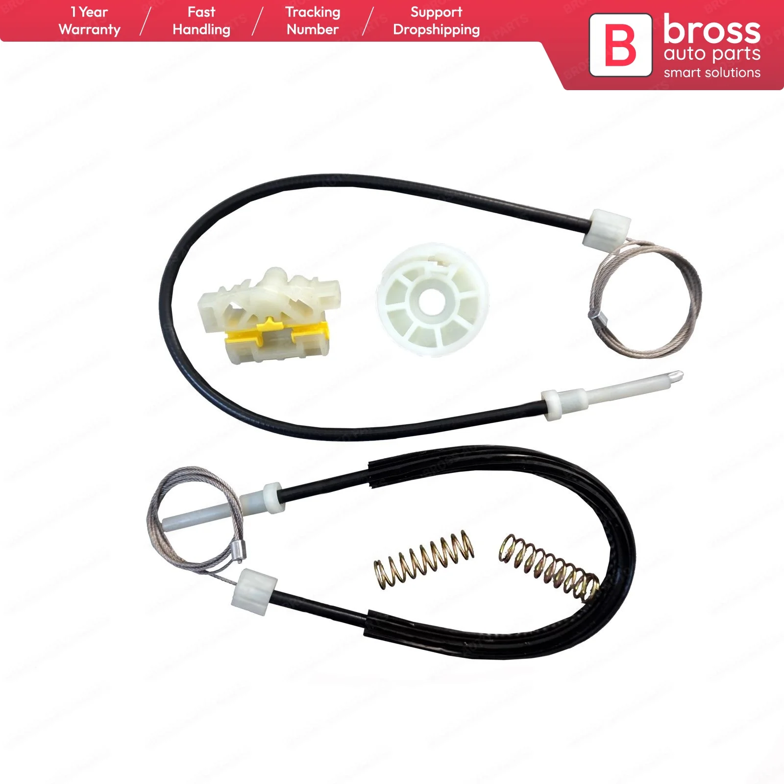 Bross Auto Parts BWR5095 Electrical Power Window Regulator Repair Kit Rear Left Door for Renault Laguna MK3 2007-2015 | Автомобили и