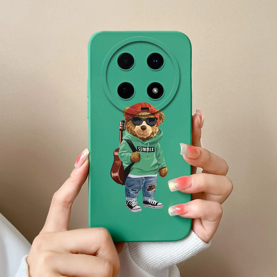 Fashion Pretty Sweet Girl Soft Liquid Silicone Phone Case - Protective Cover