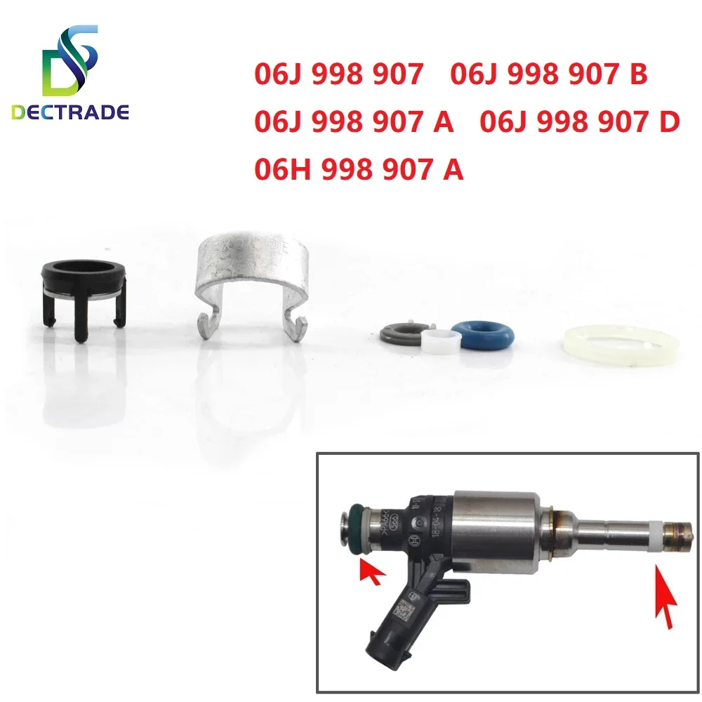 DECTRADE Fuel Injectors Nozzle Seals Repair Kit For Audi A3 A4 A5 A6 Q3 Q5 TT VW Beetle CC Golf Jetta Passat 06J 998 907 B/A/D