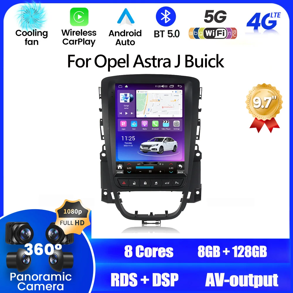 

Android 12 Car Radio for Opel Astra J Verano 2007-2014 Multimedia Player 2 Din GPS Maps Carplay Auto Stereo Head Unit DVD 2din