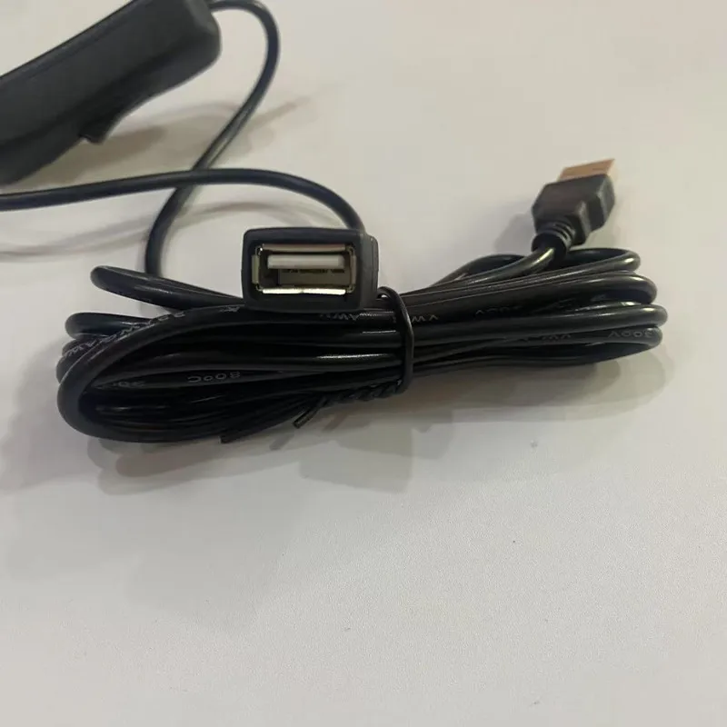 USB Cable With Switch ON/OFF 2Meters Length USB Extension Cable Toggle for USB Lamp Fan Power Supply 4