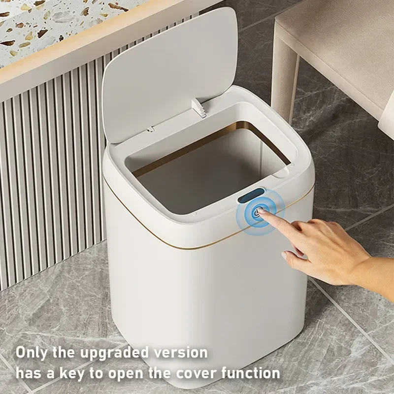 

Bin Trash Intelligent Sensor Garbage Can Toilet Dump Kitchen Smart Wastebasket Room Automatic Bathroom Cube Living