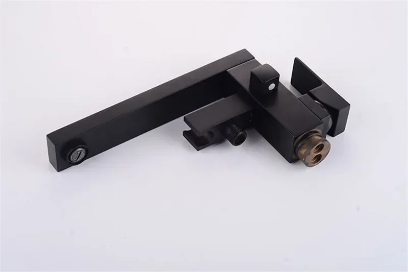 Description Picture 5 of itemBlack Bathtub Faucet Chrome Floor Stand Mixer 360 Degree Rotation Spout with Handshower Head Bath Shower