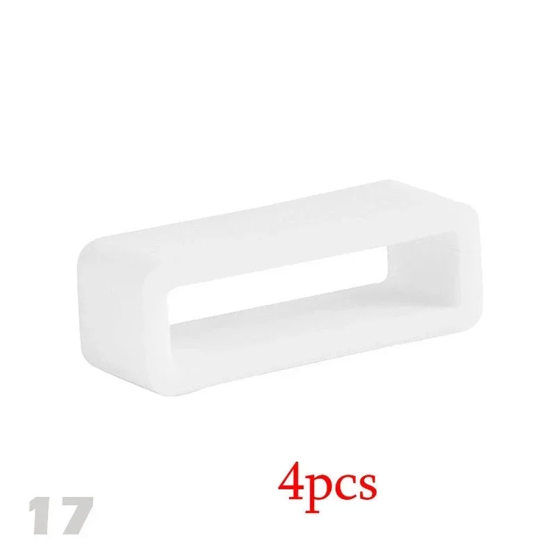 Rubber Silicone Watch Band Keeper Loops - Set of 4 Strap Security Holders