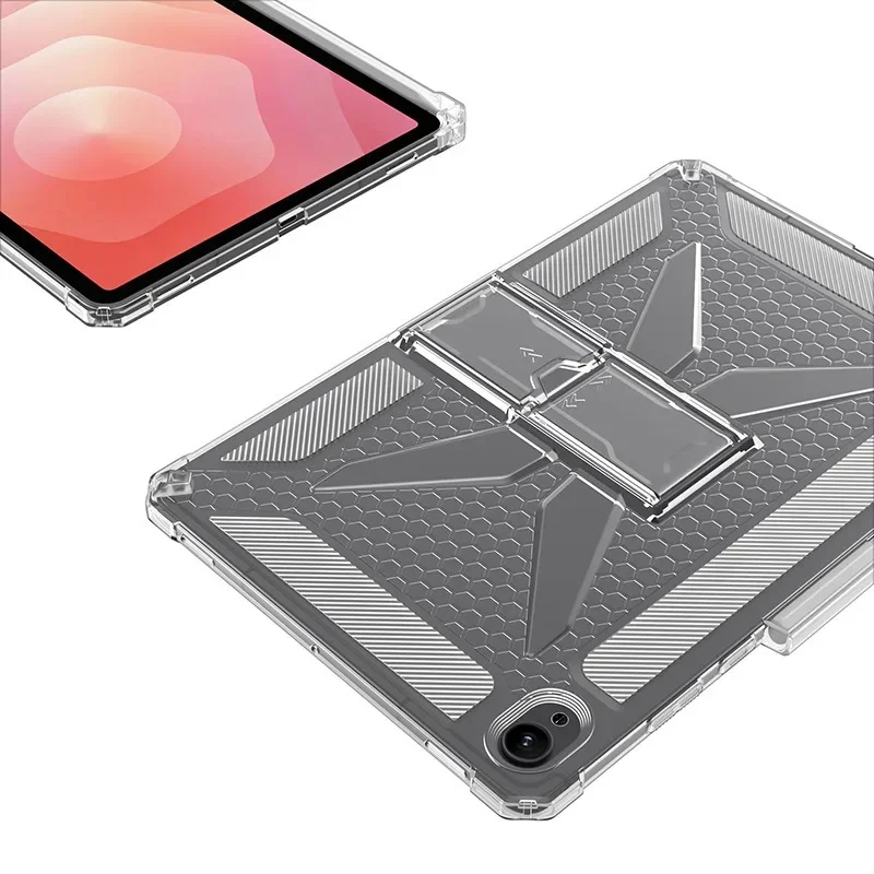 Enhanced Protective Stand Case - Transparent Silicone TPU Cover