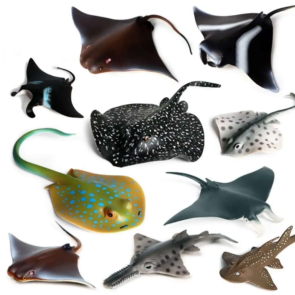 Simulation Manta Ray Model Miniature Cognition Ocean Animal Figures Educational Marine Sea Life Action Figurines Ornaments