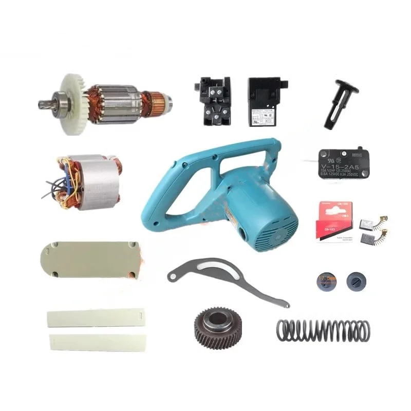 รายการชิ้นส่วนสําหรับ Makita LS1030N LS1040 LS1045 อุปกรณ์เสริม Rotor Stator ปุ่มสวิทช์เกียร์คาร์บอนแปรง Saw Pad 1