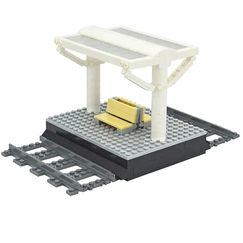 City Train Rail Tracks and Railway Building Block Set - Creative DIY Brick Toys
