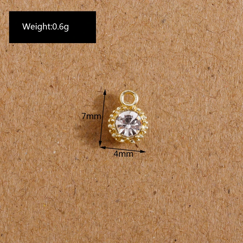 8 Teile/los Nette Kristall Bär Mond Stern Liebe Herz Charms für Schmuck Machen Frauen Mode Ohrringe Anhänger Halsketten Zubehör – Detail 10