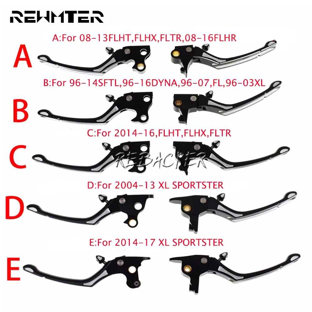Nero Regolatore Frizione Leva Del Freno Per Harley Touring Road King Street Glide Softail Heritage Sottile Sportster 883 1200 Xl Dyna