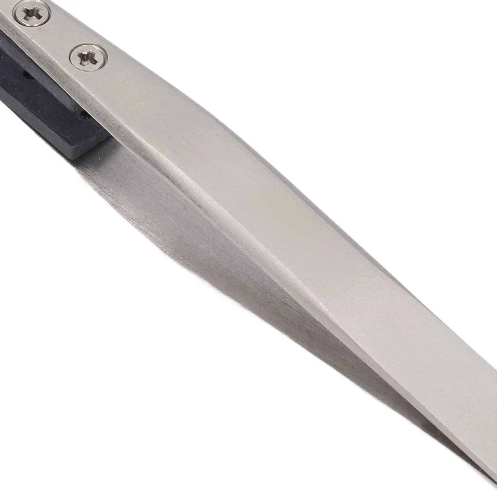 Plastic Tweezers Set-Carbon Tip, Flat Anti-Static Design, Matte Sandblasted Finish, Replacement Heads Included