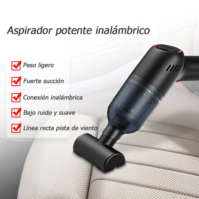 Aspirador de mano inalámbrico para coche, potente aspirador de succión  fuerte con batería integrada, limpieza de coche - AliExpress