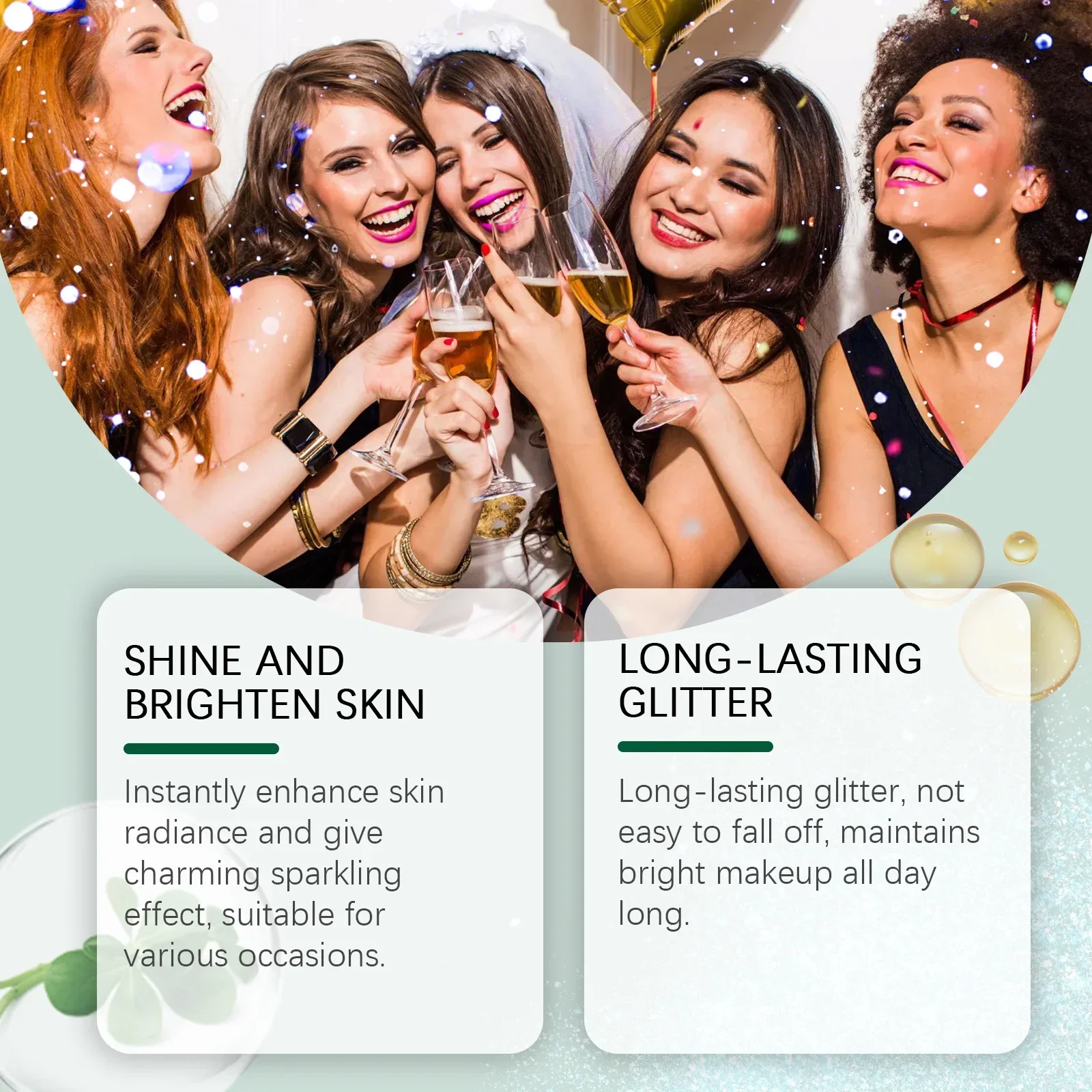 Stage Party Glitter Spray Sparkling Glitter Powder Long-lasting and Easy-to-apply Highlighter for Party Brightening Glitter 4